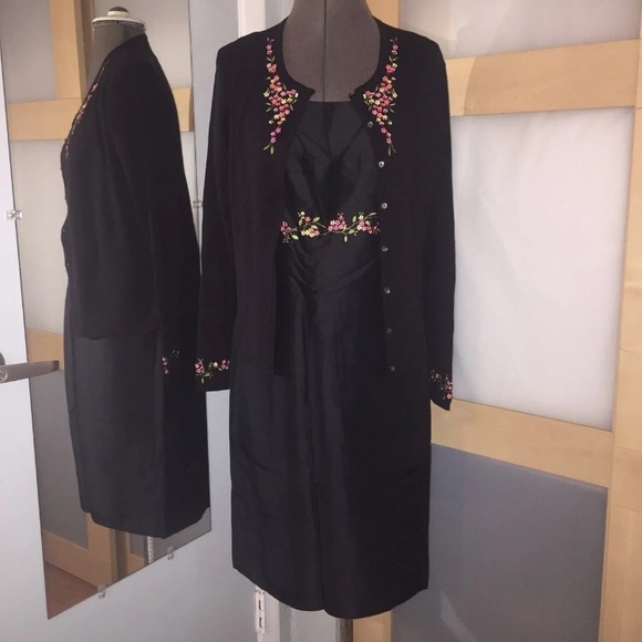 Ann Taylor Dresses & Skirts - NEW! Ann Taylor Silk Dress/Sweater Set, 4